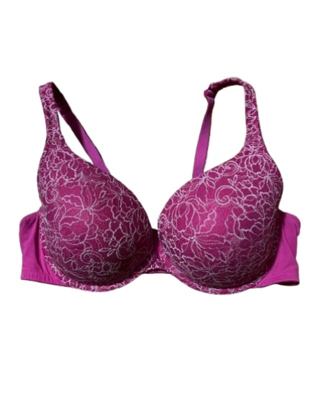 Cacique Boost Plunge Pink Underwire Bra - Women's Intimates Size 44D
